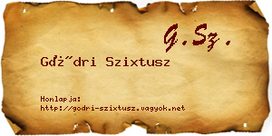 Gödri Szixtusz névjegykártya